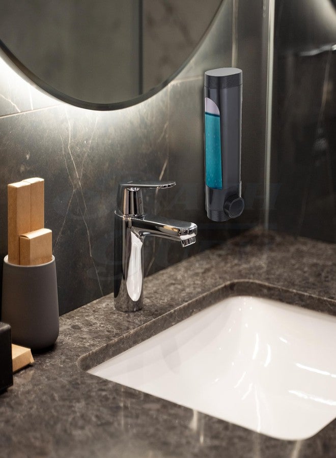 BATH GURU ABS Wall-Mounted Premium Liquid Soap Dispenser for Bathroom Wash Basin Kitchen Sink, Commercial Grade, Suitable for Home, Office, Hospital, Hotel, Restaurant, 400 Ml (Black) - Image 3